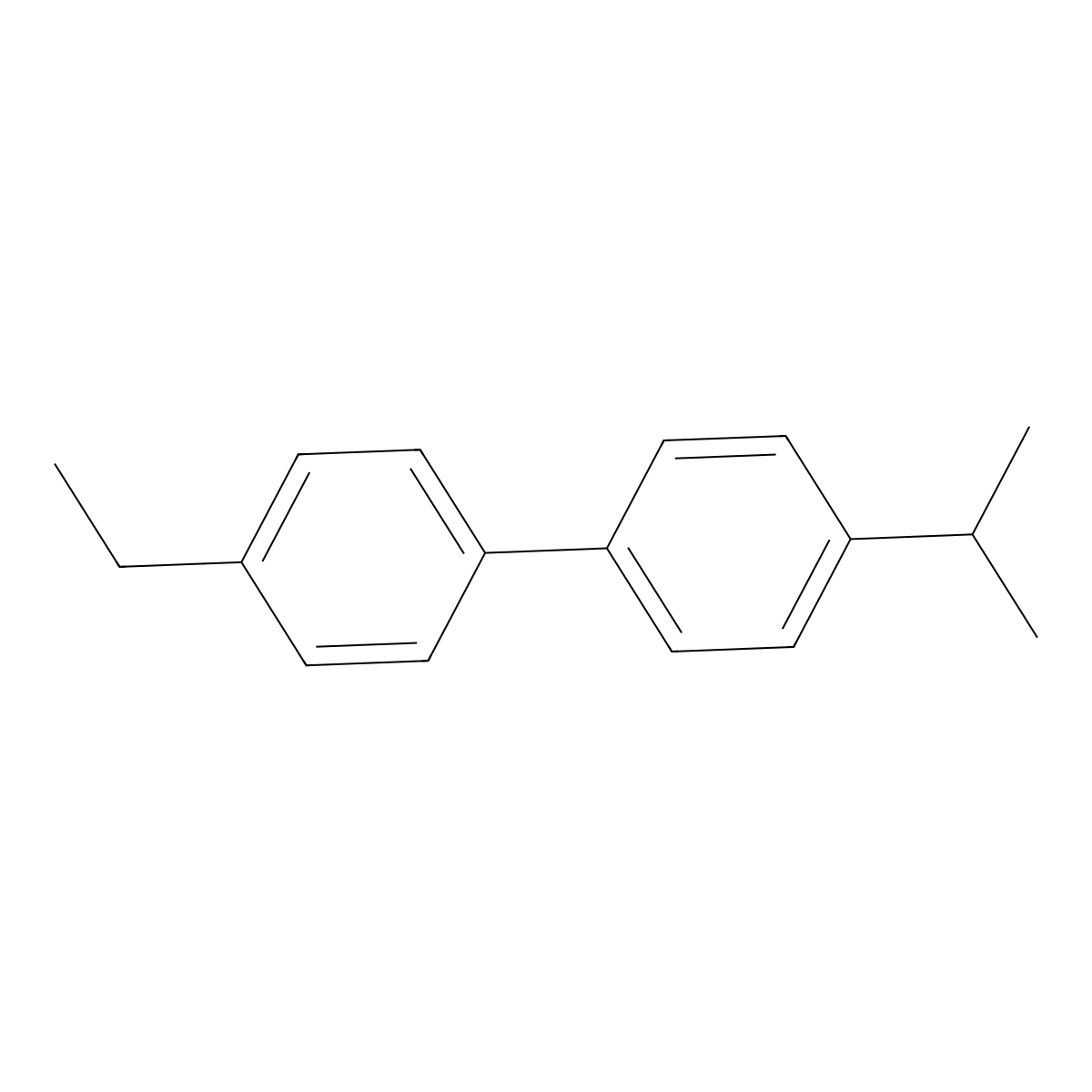4-Ethyl-4'-(1-methylethyl)-1,1'-biphenyl molecular structure, CAS 204199-24-6
