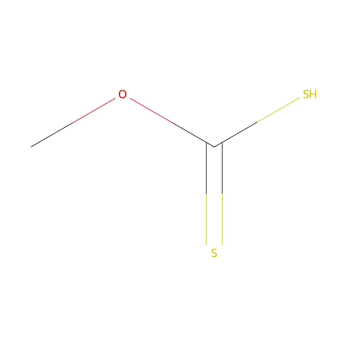 Carbonodithioic acid, O-methyl ester molecular structure, CAS 2042-42-4