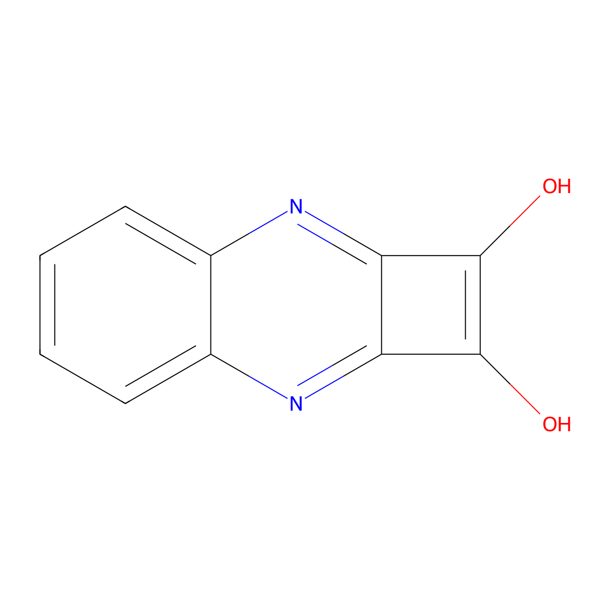 Cyclobuta[b]quinoxaline-1,2-diol molecular structure, CAS 20420-52-4