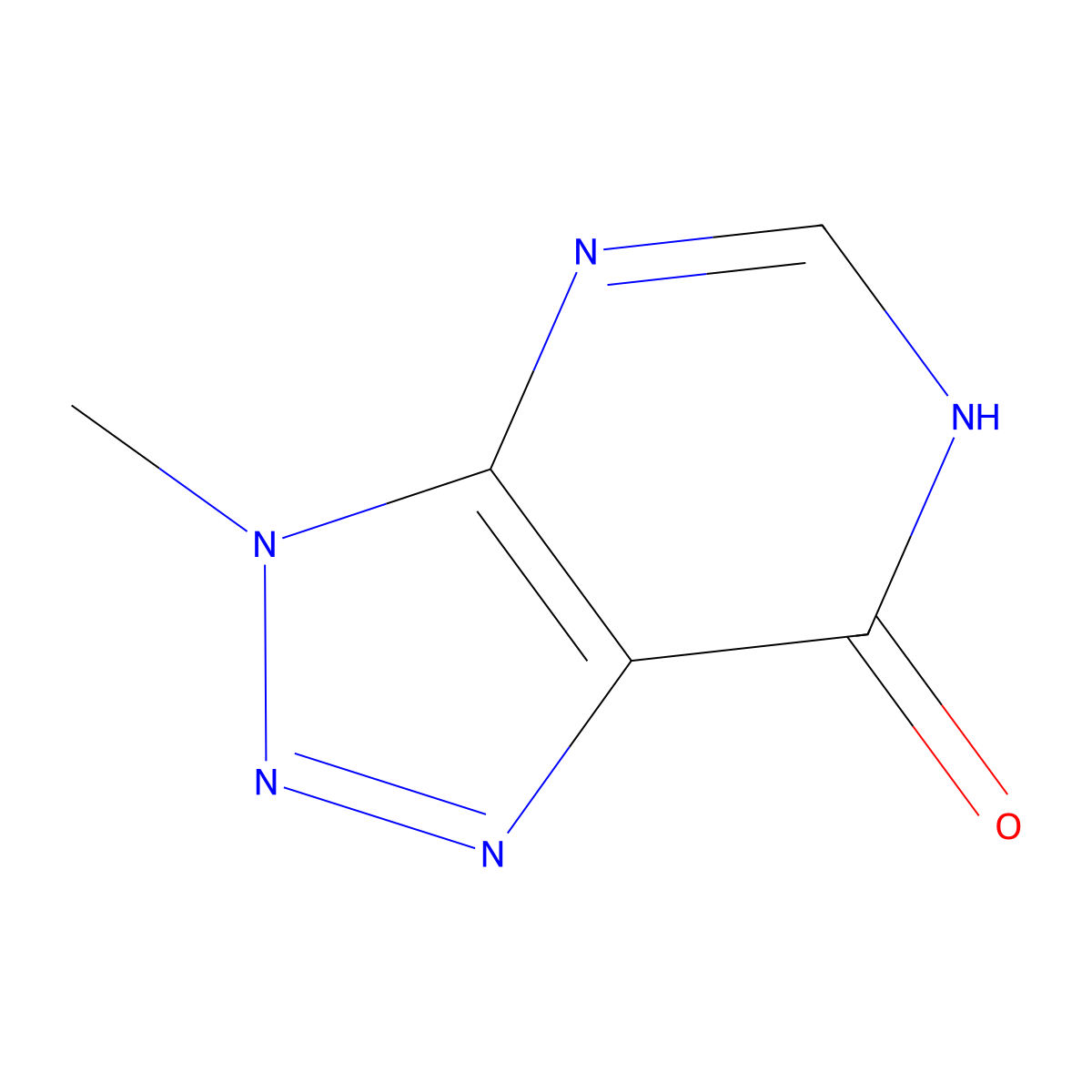 3-methyl-3H,6H,7H-[1,2,3]triazolo[4,5-d]pyrimidin-7-one molecular structure, CAS 20420-86-4