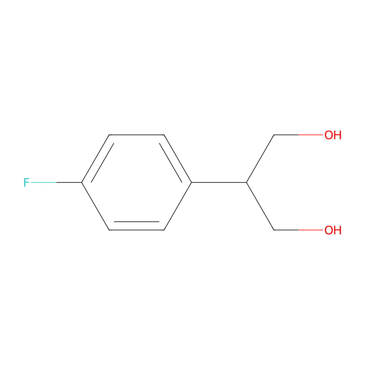 2-(4-Fluorophenyl)-1,3-propanediol molecular structure, CAS 204201-52-5