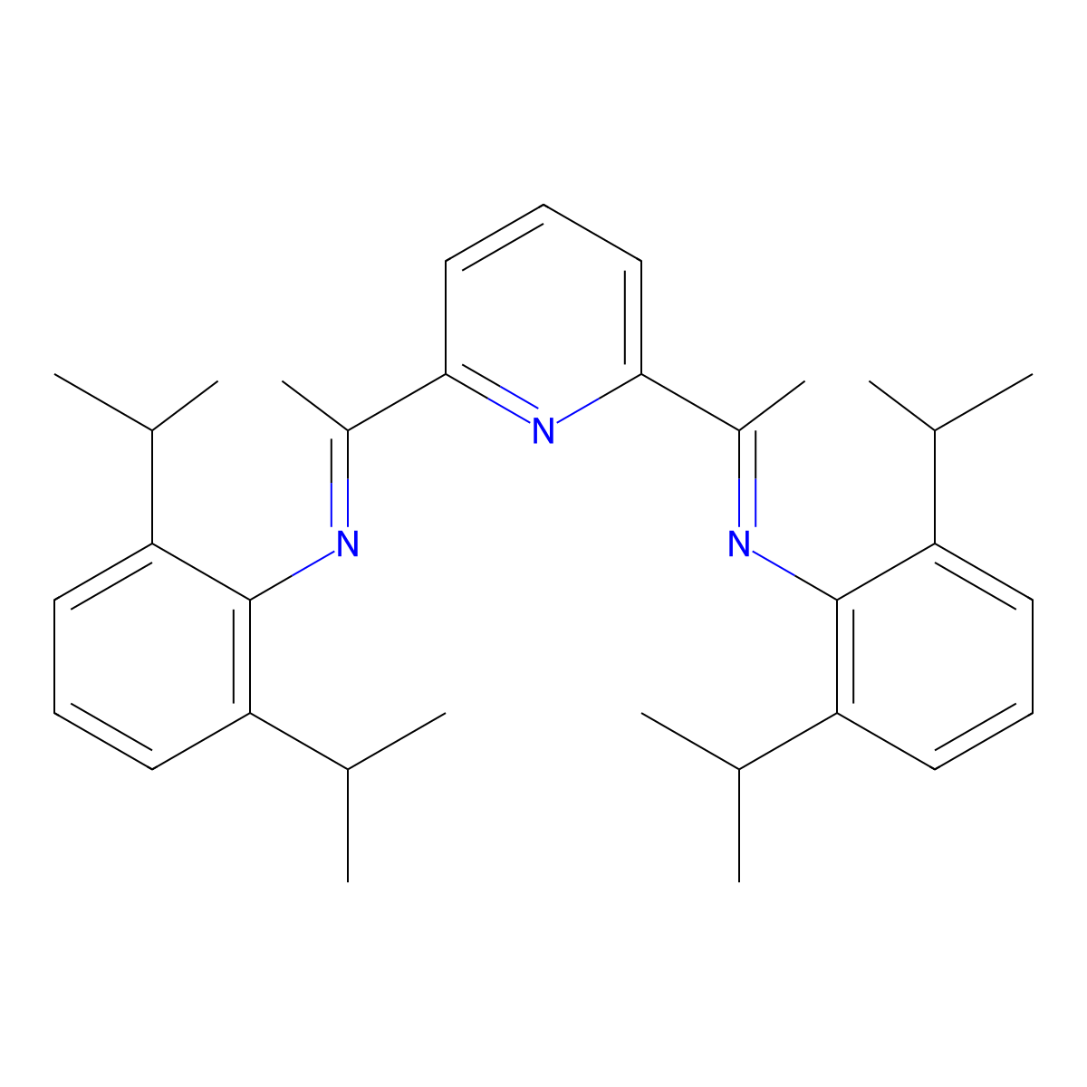2,6-Bis[1-(2,6-DI-I-propylphenylimino)ethyl]pyridine molecular structure, CAS 204203-14-5