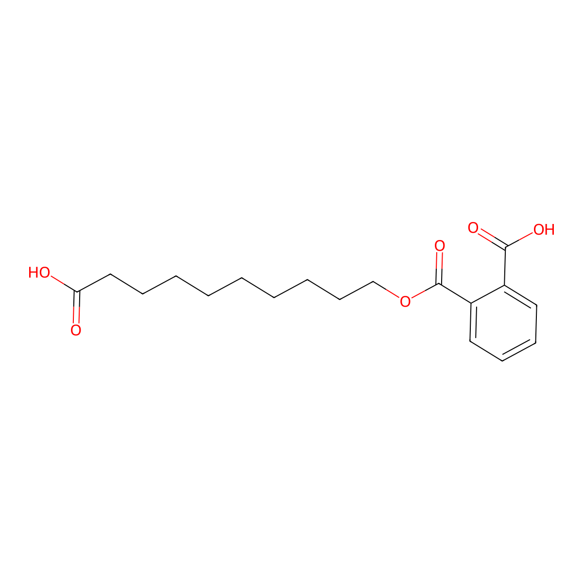 1,2-Benzenedicarboxylic Acid 1-(9-carboxynonyl) Ester molecular structure, CAS 2042194-73-8