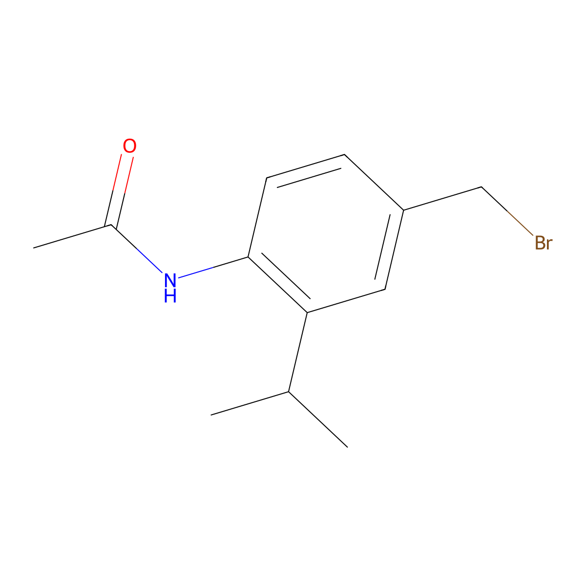 N-[4-(Bromomethyl)-2-isopropylphenyl]acetamide molecular structure, CAS 2042196-66-5