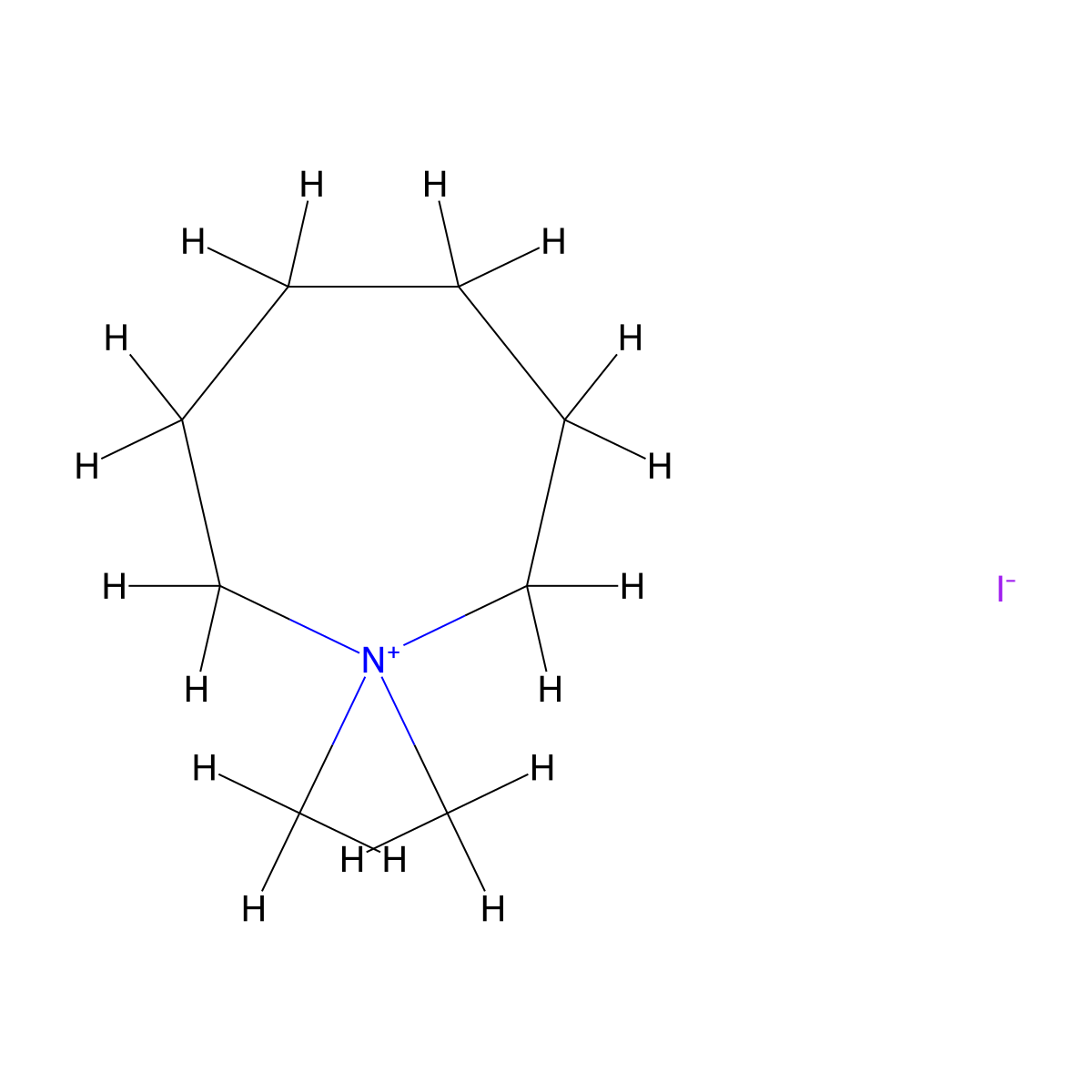 1,1-Dimethylazepan-1-ium iodide molecular structure, CAS 20422-15-5