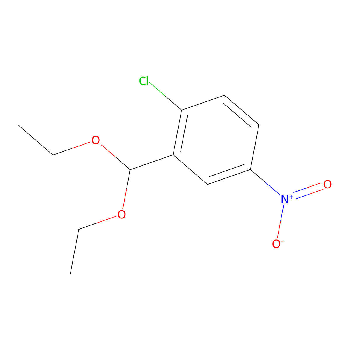 1-Chloro-2-(diethoxymethyl)-4-nitrobenzene molecular structure, CAS 20423-20-5