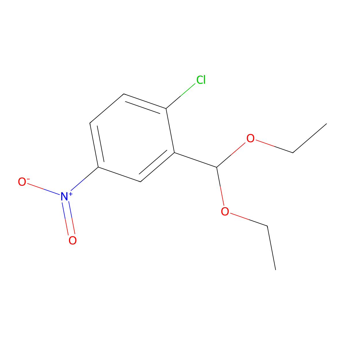 1-Chloro-2-(diethoxymethyl)-4-nitrobenzene molecular structure, CAS 20423-20-5
