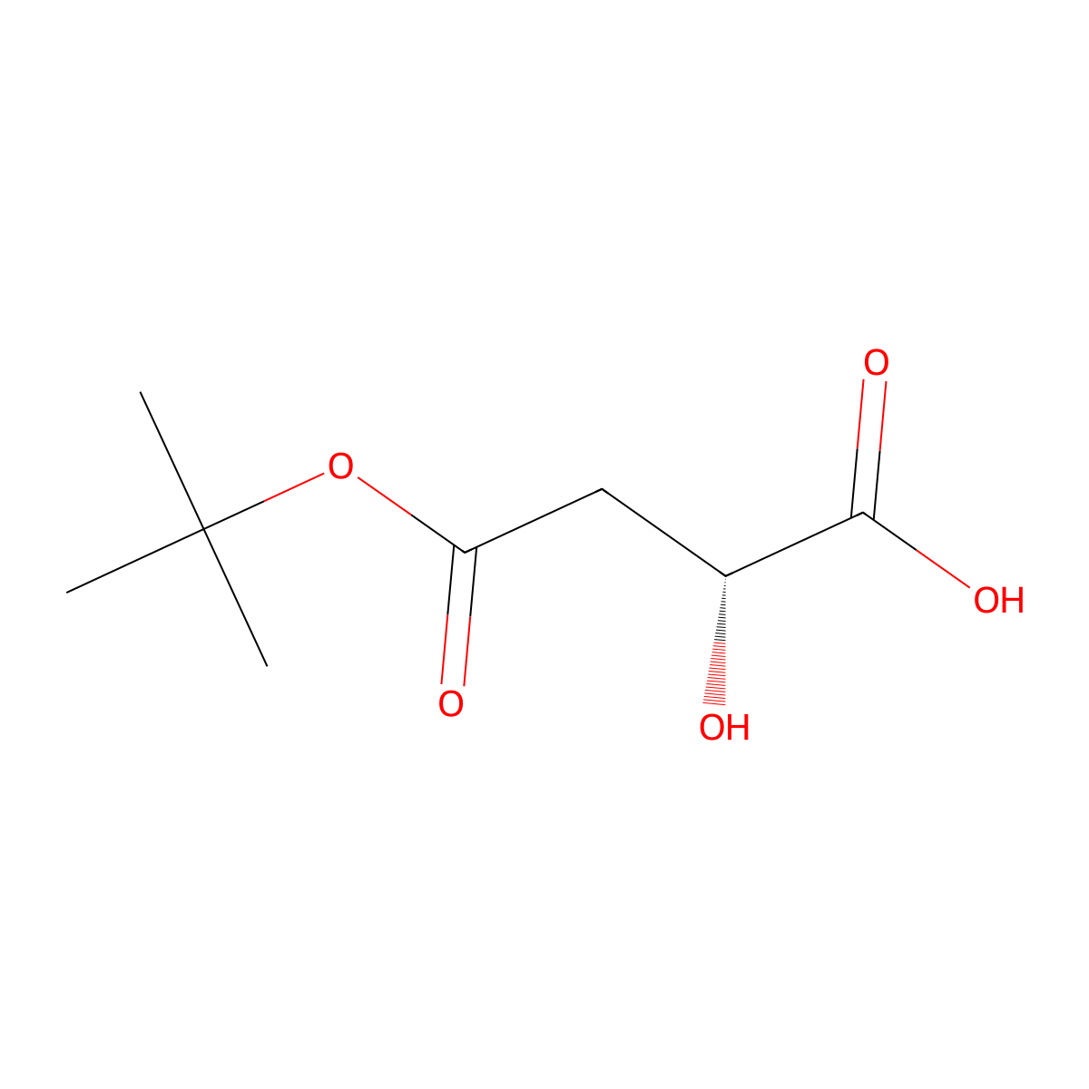 (2R)-4-(tert-butoxy)-2-hydroxy-4-oxobutanoic acid molecular structure, CAS 2042346-34-7