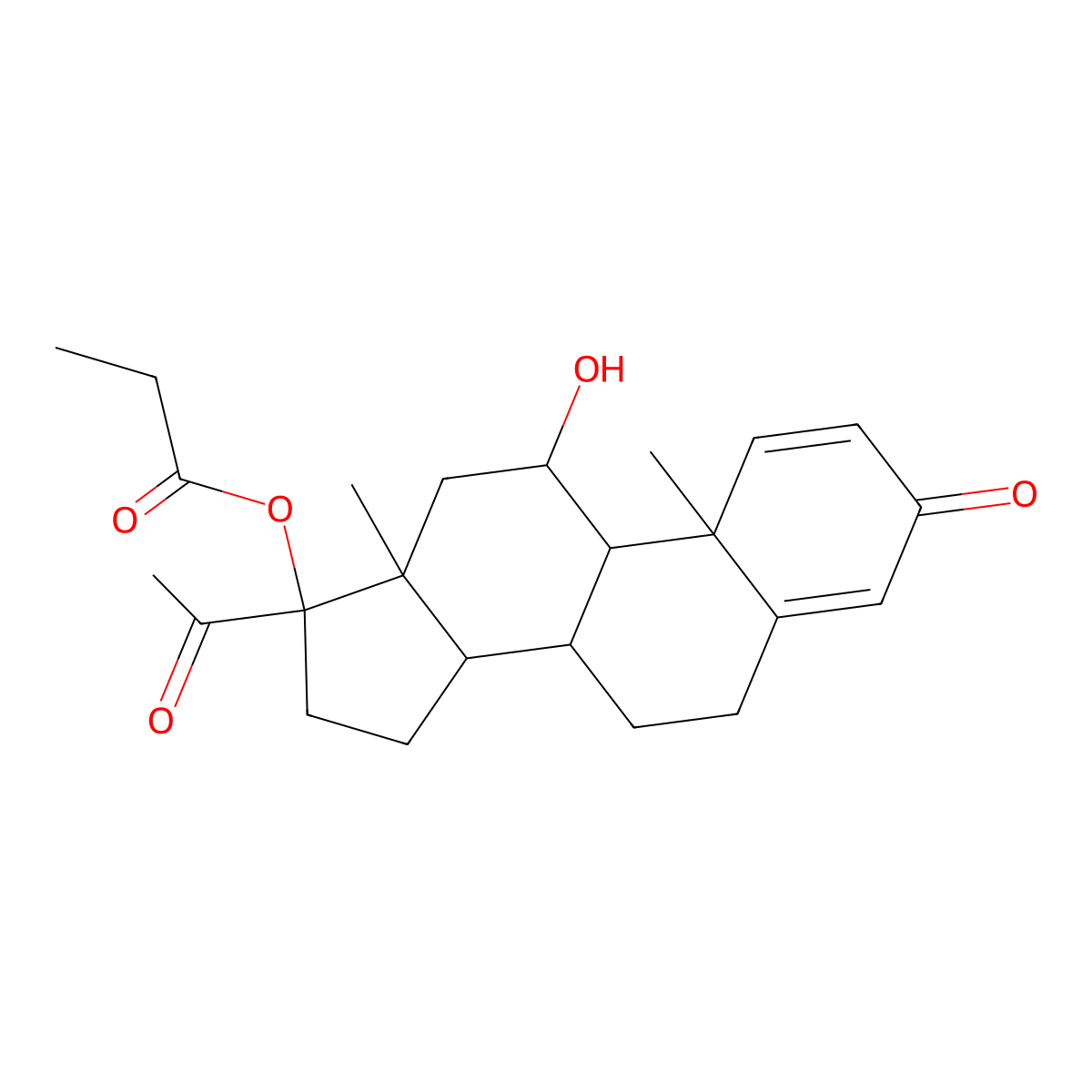 Deprodone Propionate molecular structure, CAS 20424-00-4