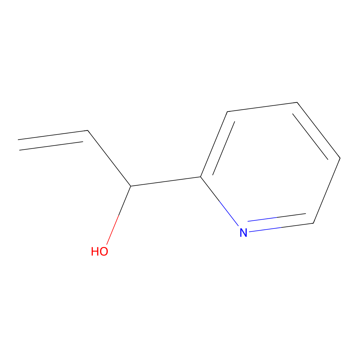 1-(Pyridin-2-yl)prop-2-en-1-ol molecular structure, CAS 204244-60-0
