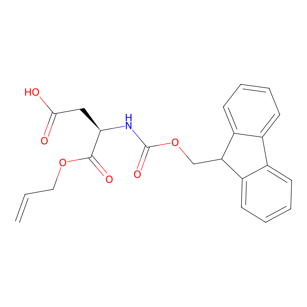 Fmoc-D-Asp-OAll molecular structure, CAS 204246-17-3
