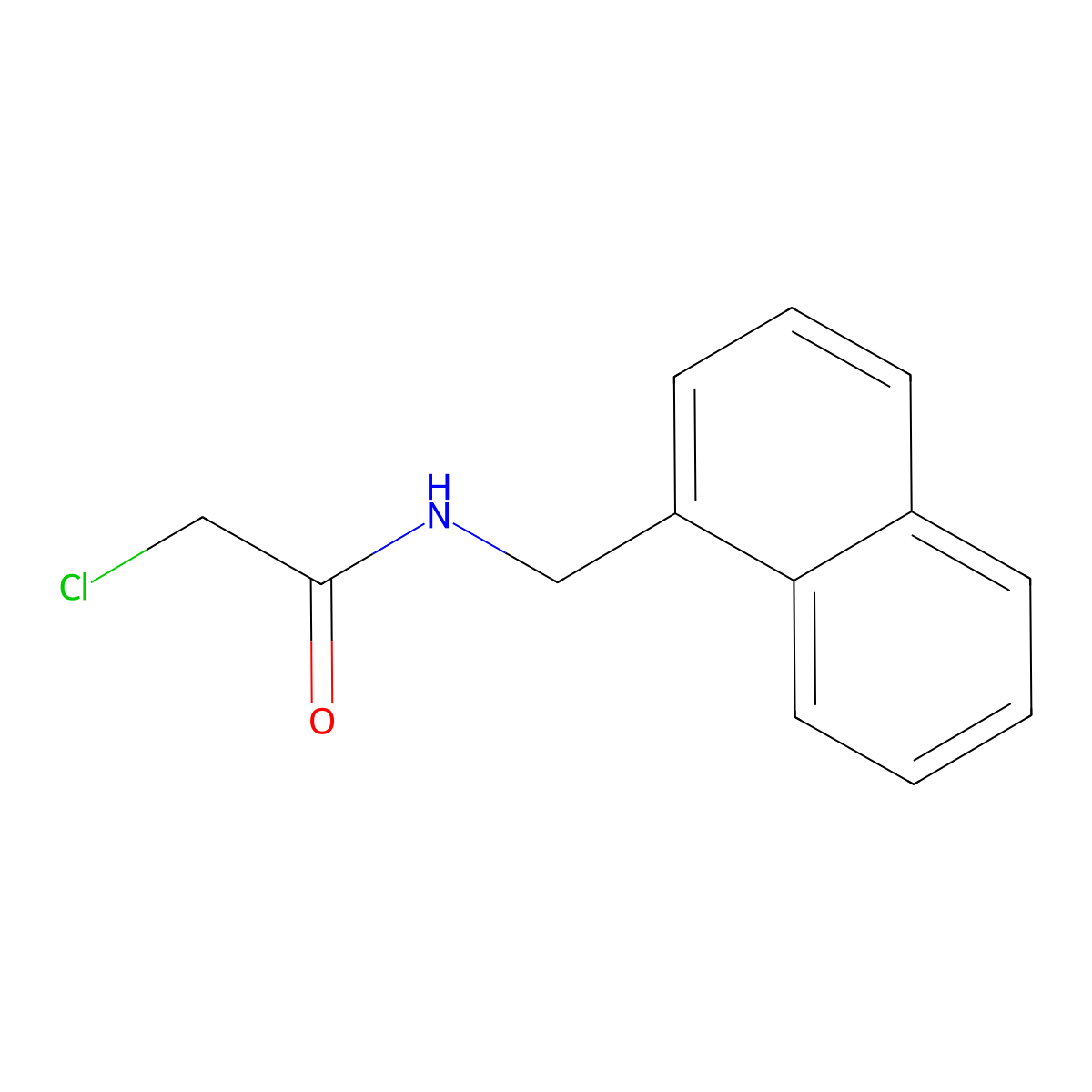2-chloro-N-(naphthalen-1-ylmethyl)acetamide molecular structure, CAS 204253-07-6