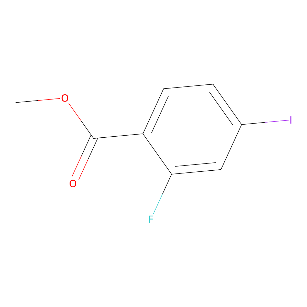 Methyl 2-fluoro-4-iodobenzoate molecular structure, CAS 204257-72-7