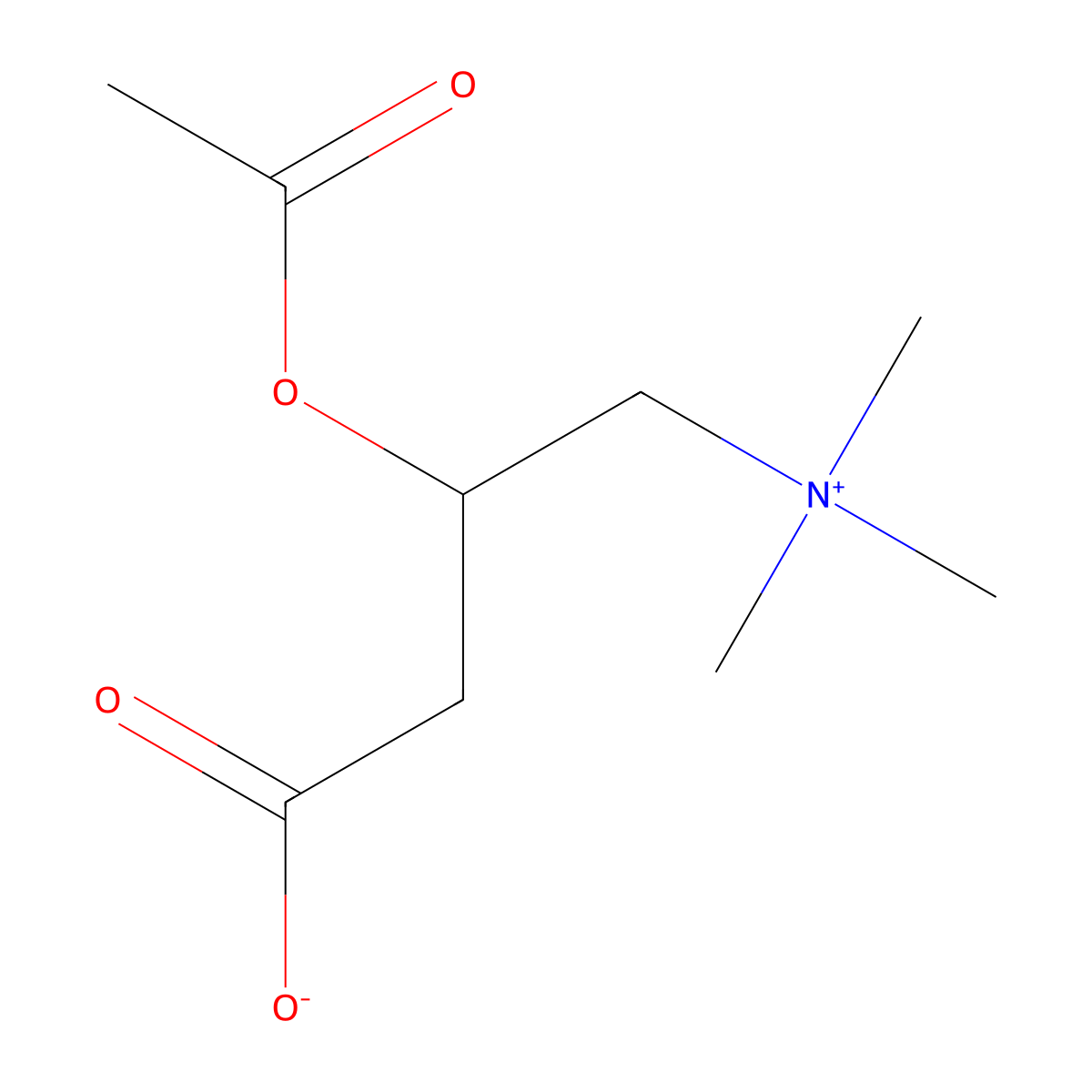 Acetyl-DL-carnitine molecular structure, CAS 204259-54-1