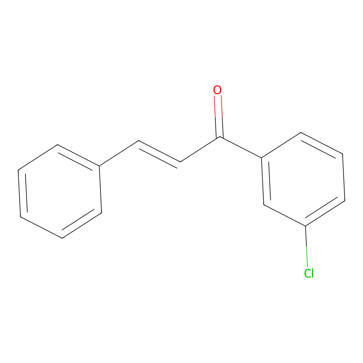 1-(3-Chlorophenyl)-3-phenylprop-2-en-1-one molecular structure, CAS 20426-48-6