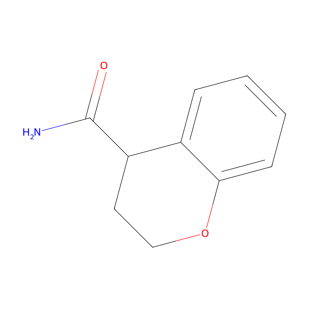3,4-dihydro-2H-1-benzopyran-4-carboxamide molecular structure, CAS 20426-81-7