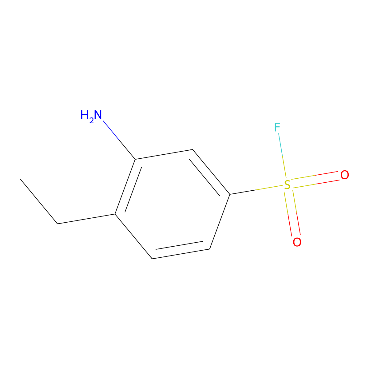 3-Amino-4-ethylbenzene-1-sulfonylfluoride molecular structure, CAS 204260-09-3