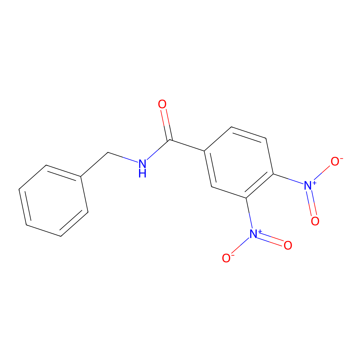 N-benzyl-3,4-dinitrobenzamide molecular structure, CAS 204260-91-3