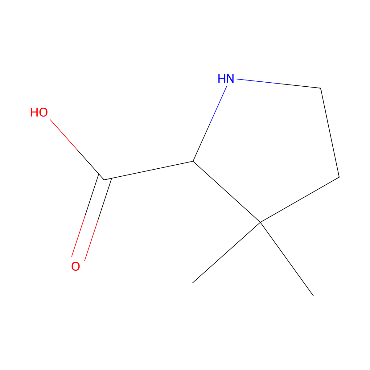 3,3-Dimethyl-L-proline molecular structure, CAS 204267-20-9
