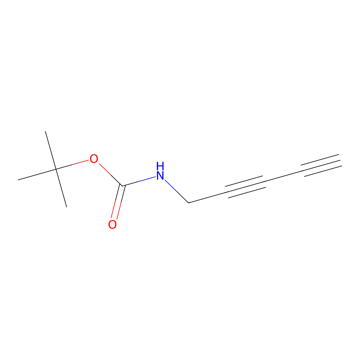 tert-butyl N-(penta-2,4-diyn-1-yl)carbamate molecular structure, CAS 2042752-00-9