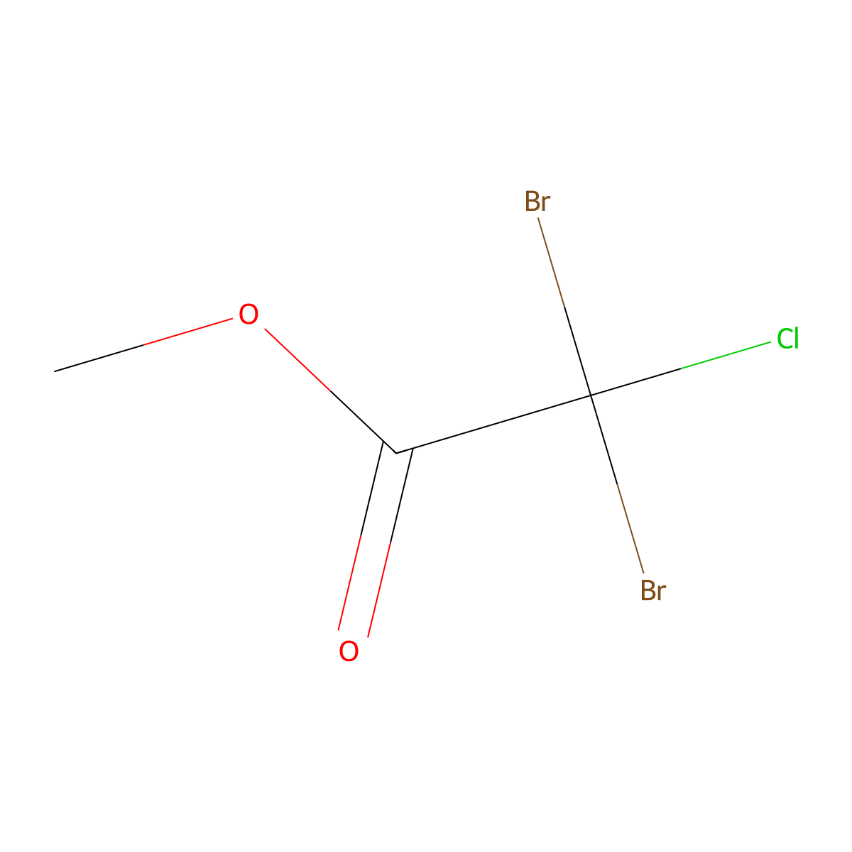 Methyl dibromochloroacetate molecular structure, CAS 20428-75-5