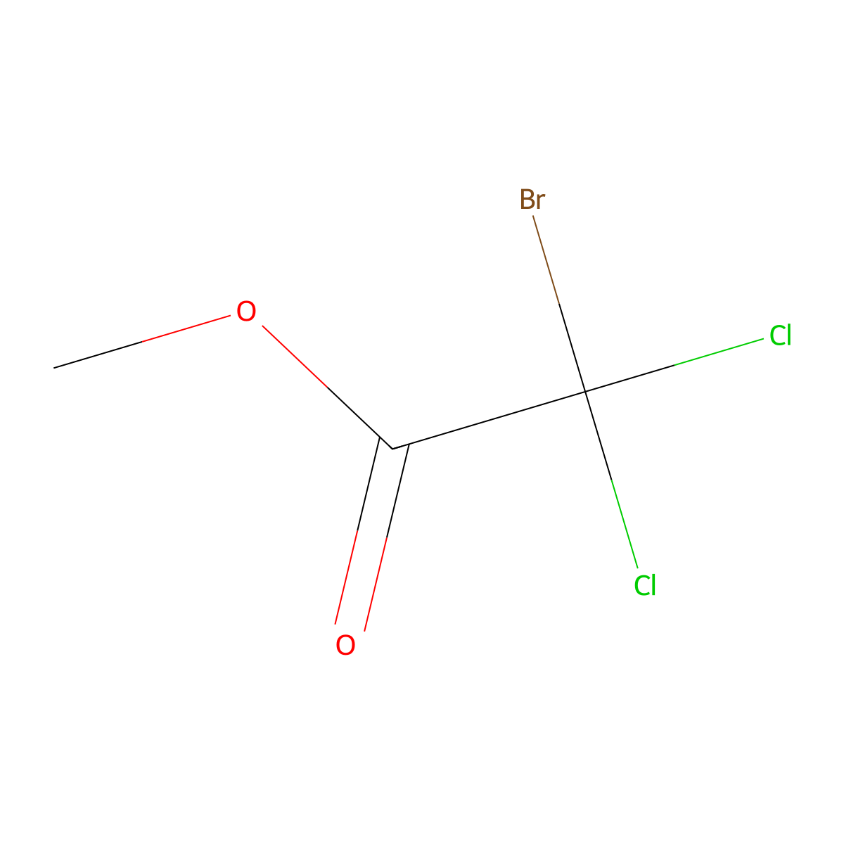 Methyl bromodichloroacetate molecular structure, CAS 20428-76-6