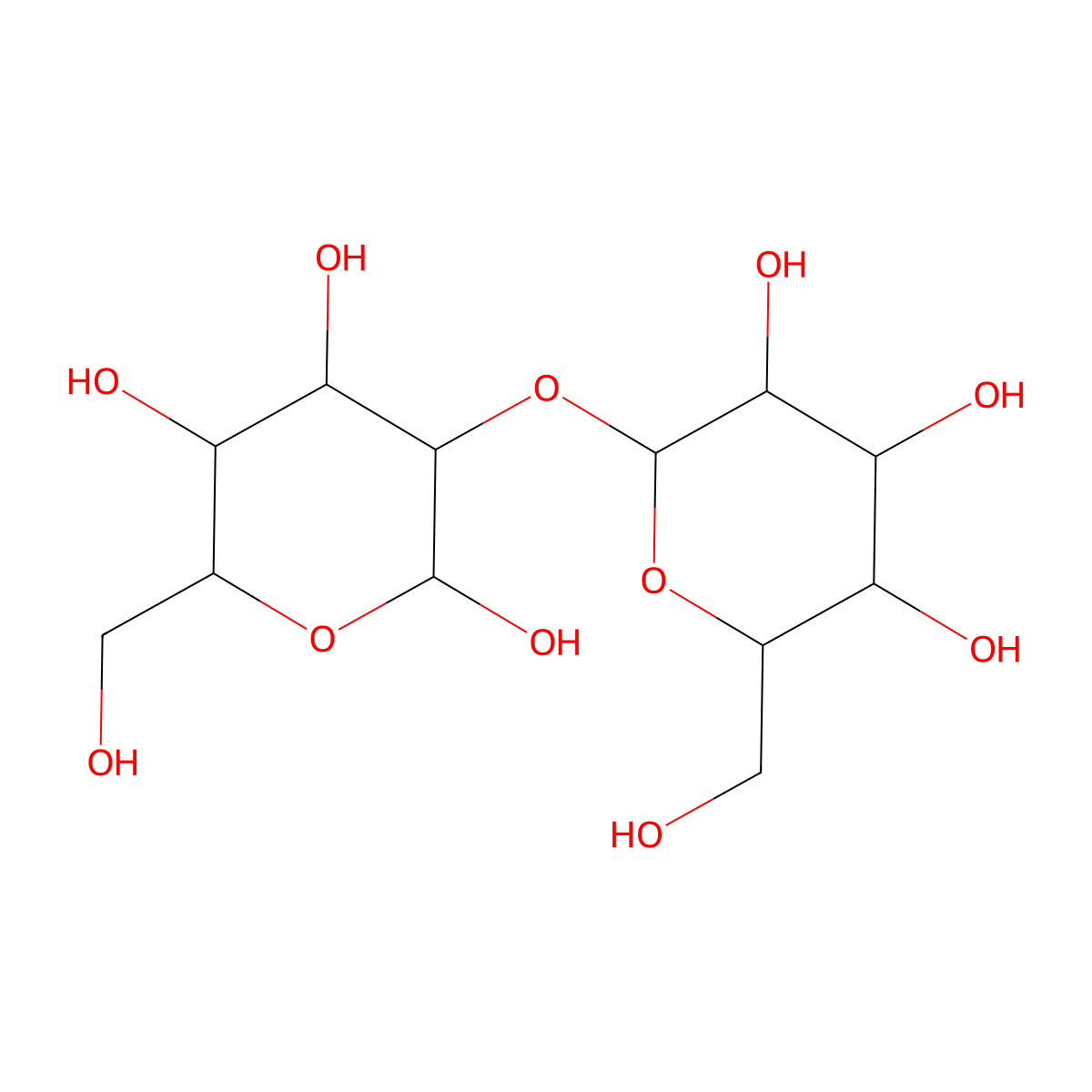 2-O-beta-D-Glucopyranosyl-D-glucopyranose molecular structure, CAS 20429-79-2