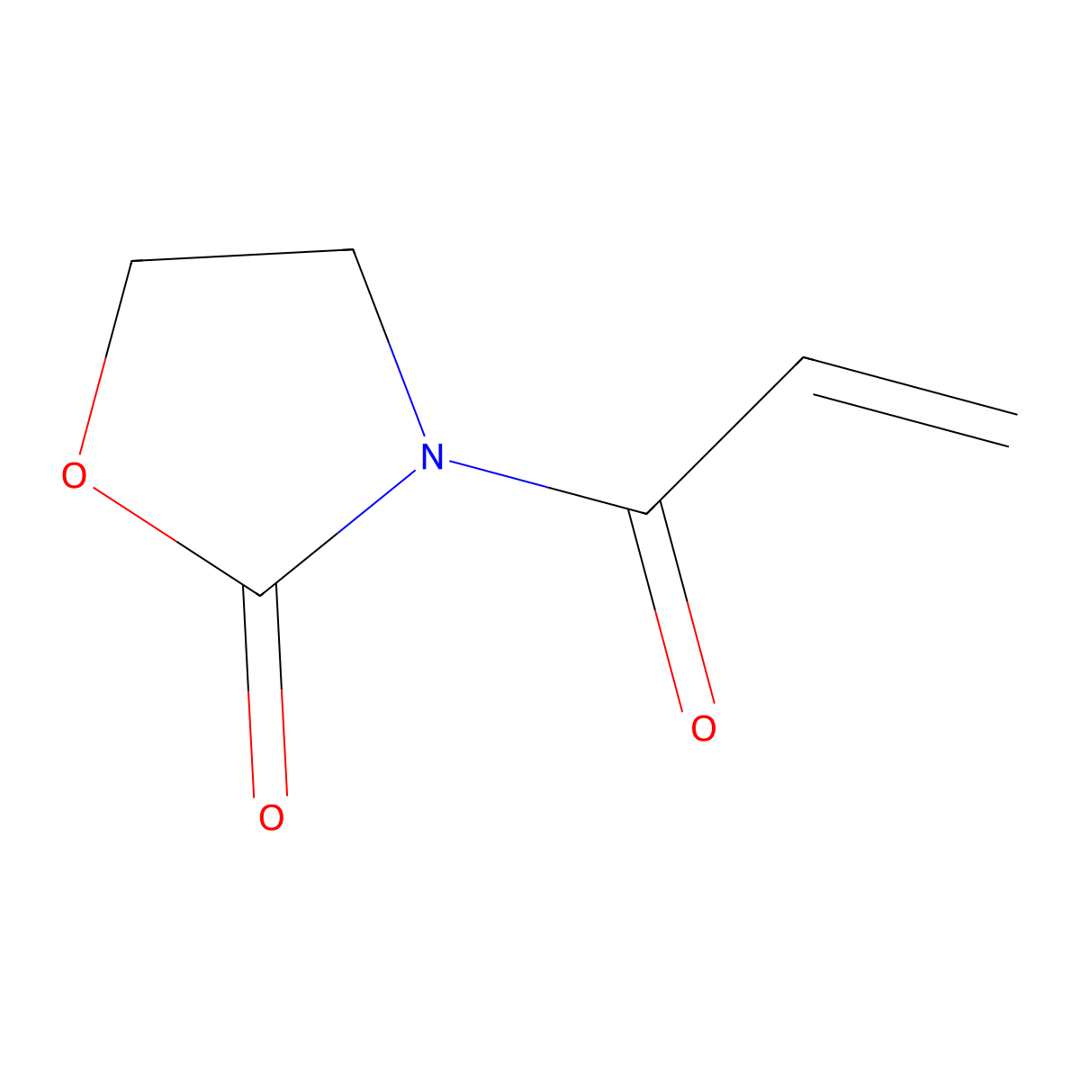 3-Acryloyl-2-oxazolidinone molecular structure, CAS 2043-21-2