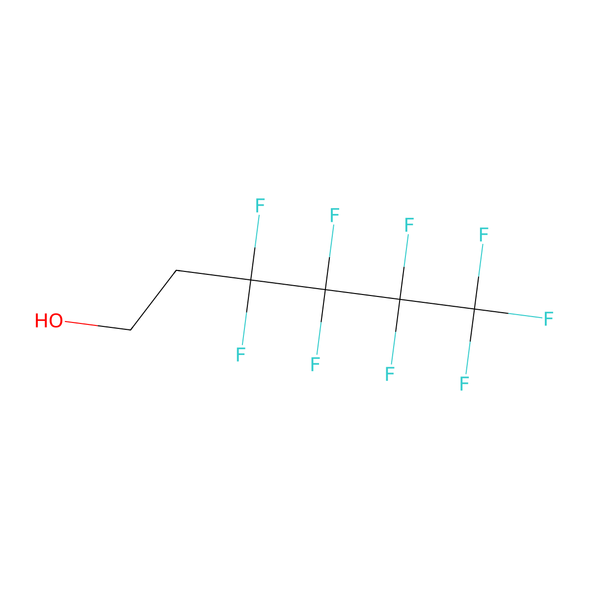 1-Hexanol, 3,3,4,4,5,5,6,6,6-nonafluoro- molecular structure, CAS 2043-47-2