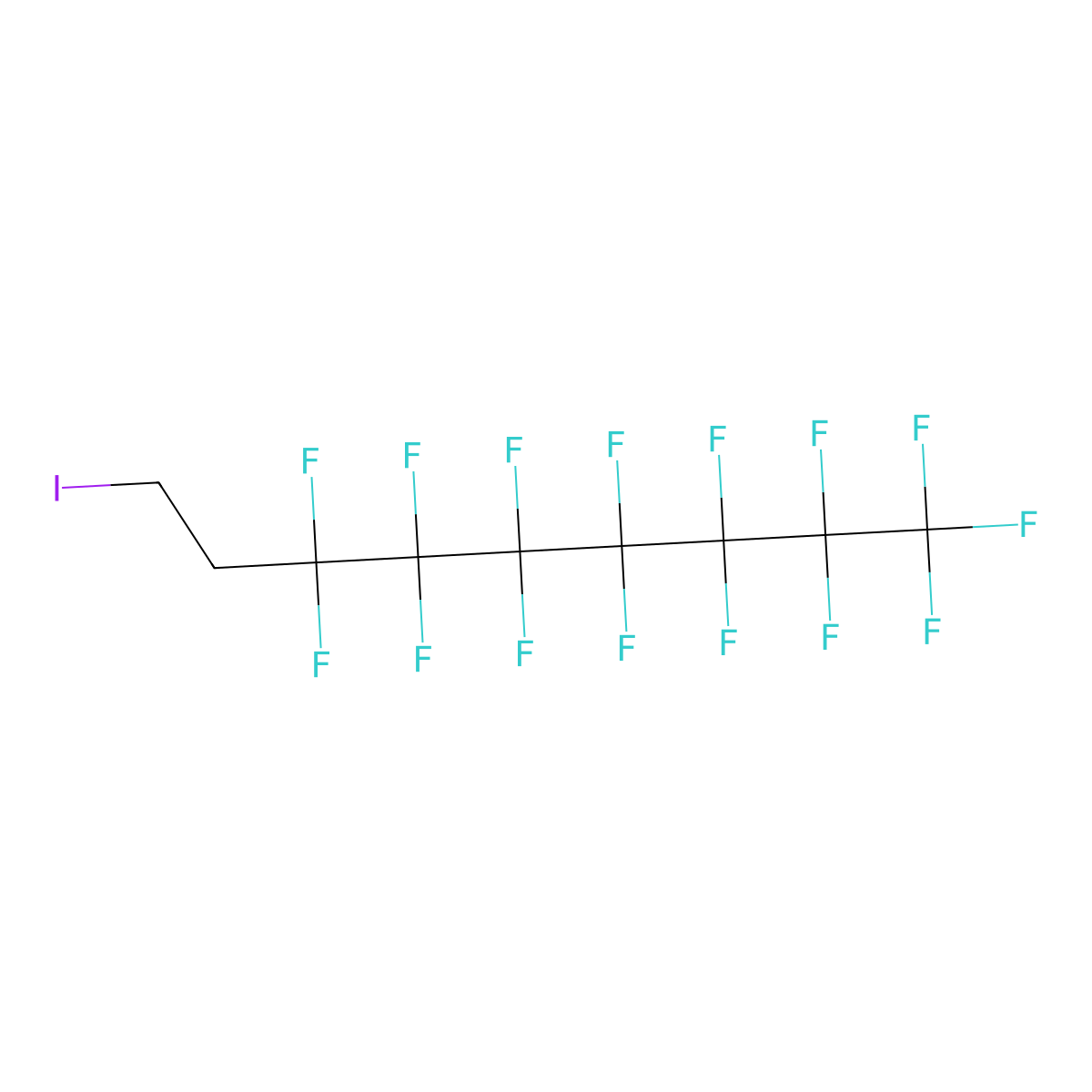 1,1,1,2,2,3,3,4,4,5,5,6,6,7,7-Pentadecafluoro-9-iodononane molecular structure, CAS 2043-52-9