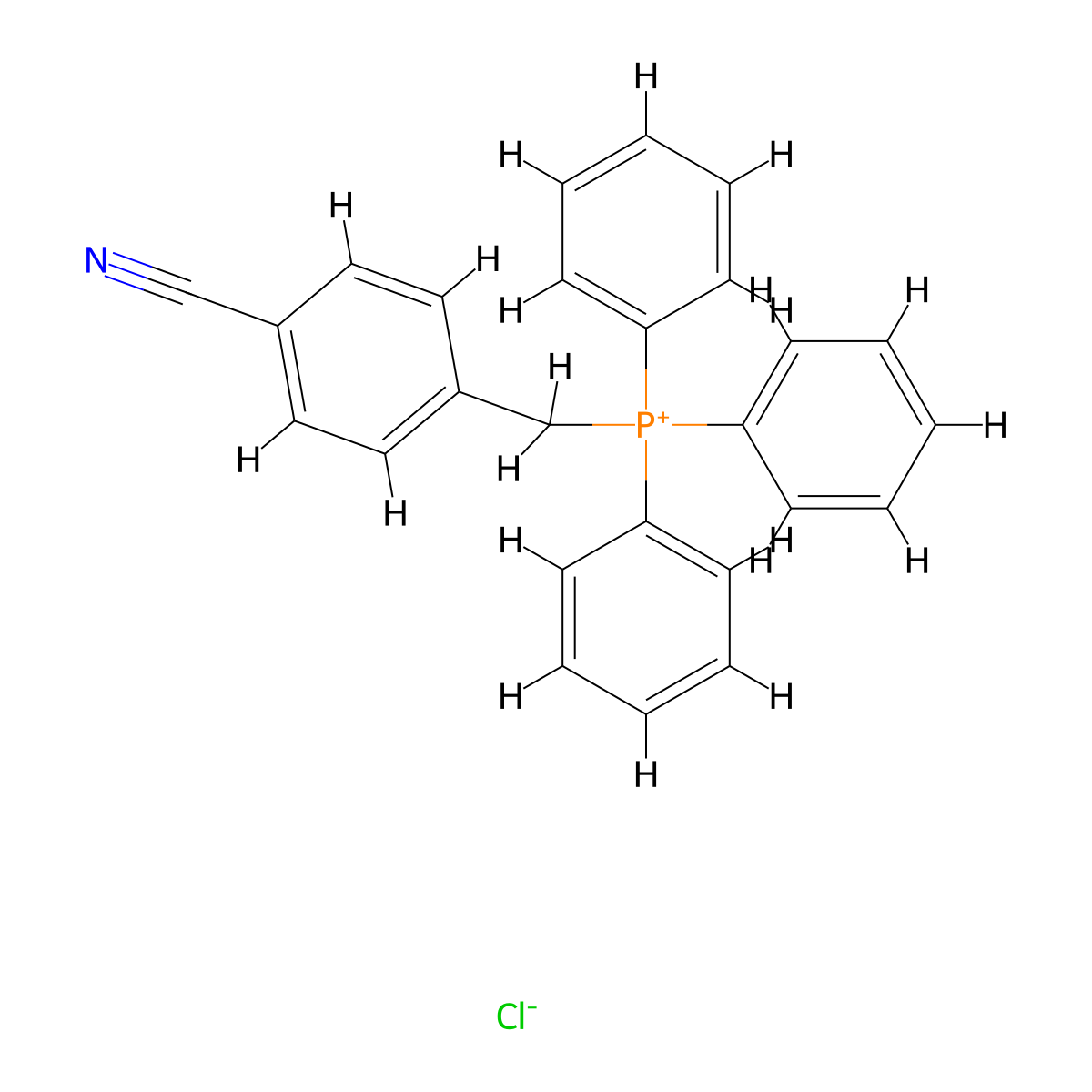 (4-Cyanobenzyl)triphenylphosphonium chloride molecular structure, CAS 20430-33-5