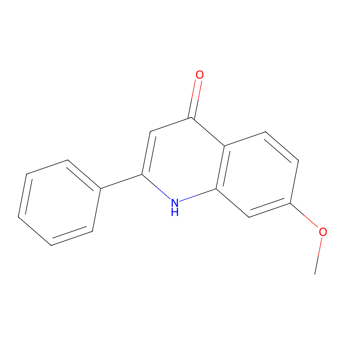 7-Methoxy-2-phenyl-quinolin-4-ol molecular structure, CAS 20430-72-2
