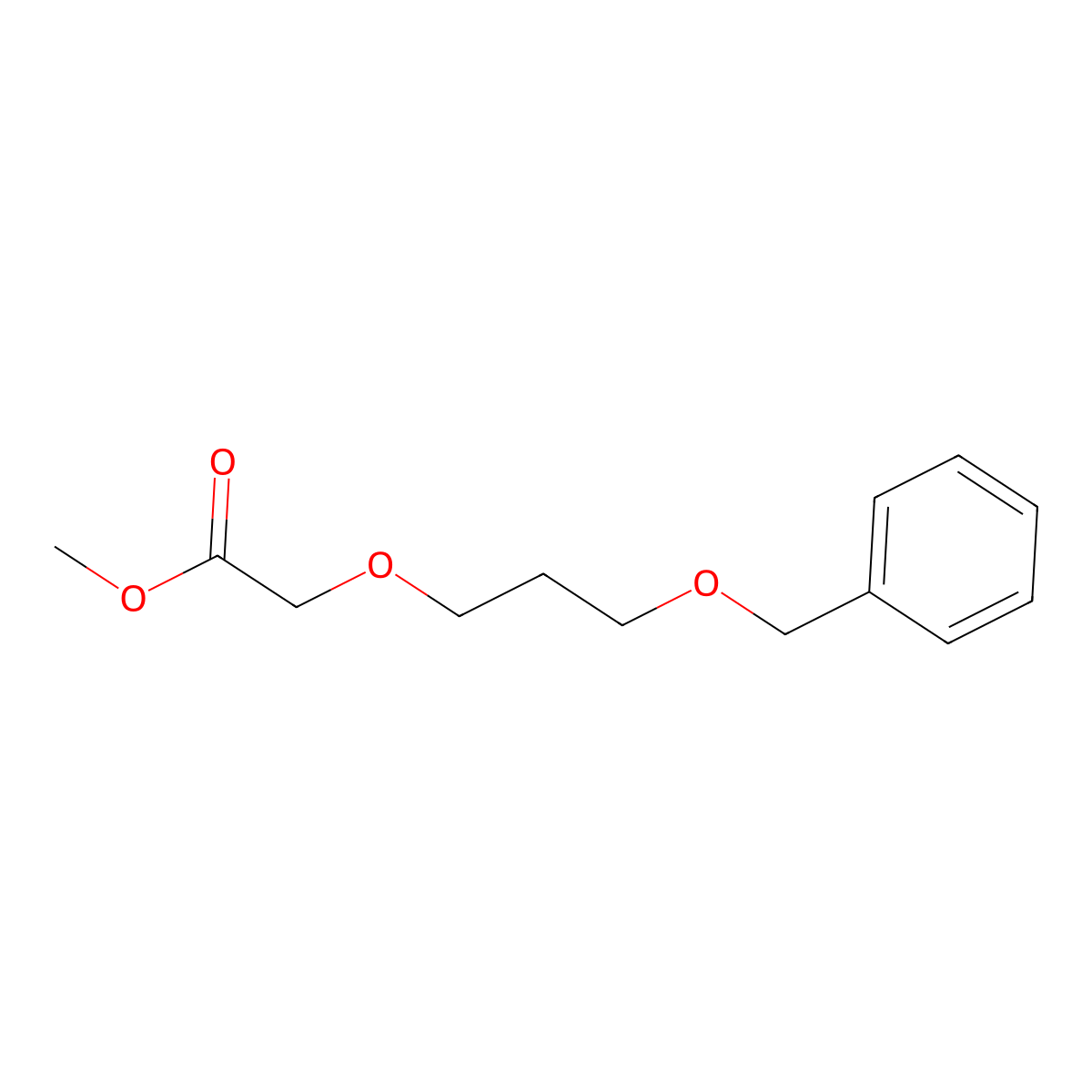 Methyl 2-(3-(benzyloxy)propoxy)acetate molecular structure, CAS 2043001-36-9
