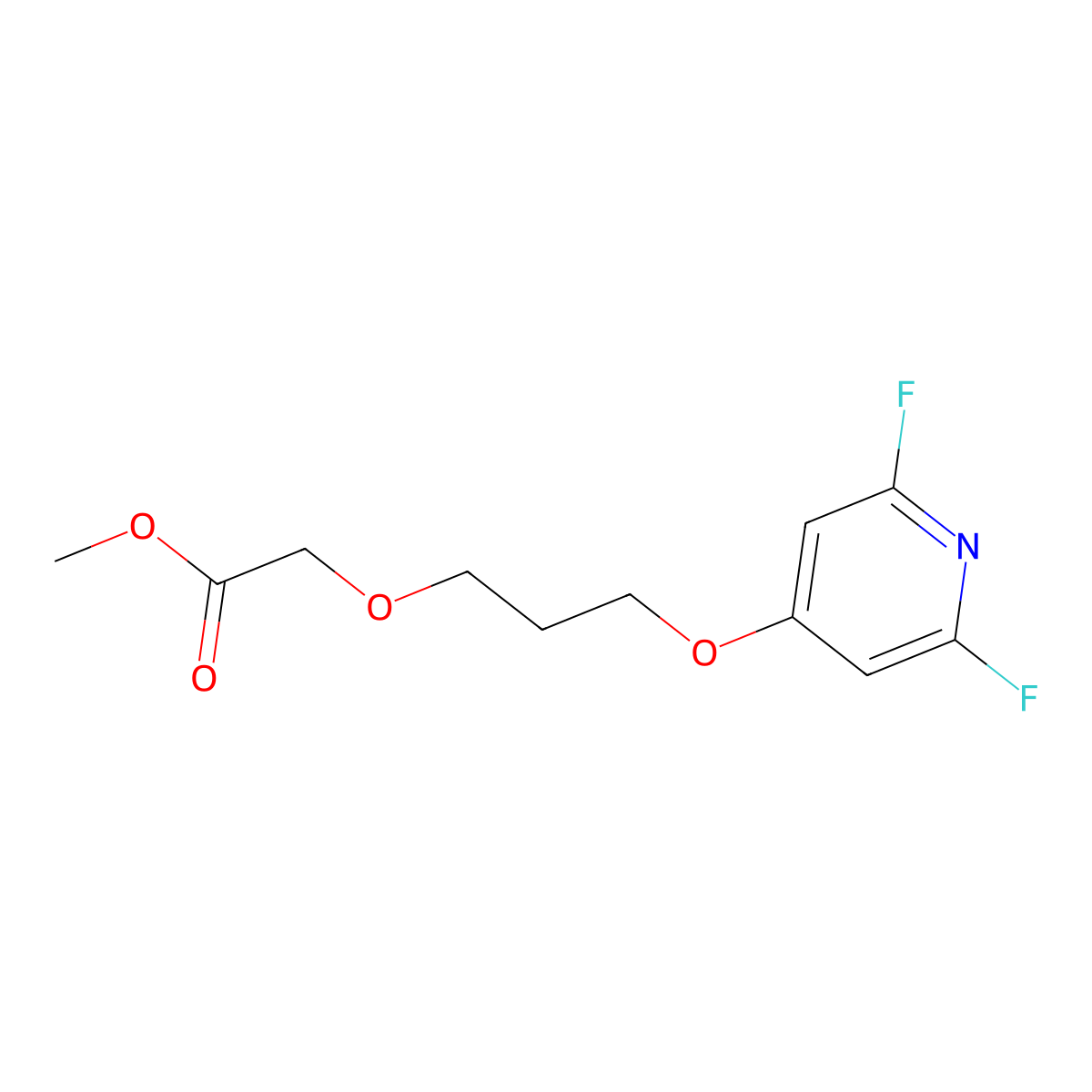 Methyl 2-(3-((2,6-difluoropyridin-4-YL)oxy)propoxy)acetate molecular structure, CAS 2043001-38-1
