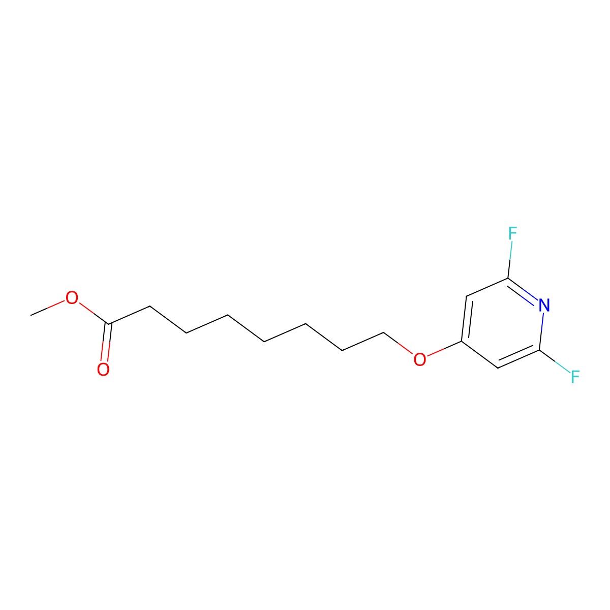 Methyl 8-((2,6-difluoropyridin-4-YL)oxy)octanoate molecular structure, CAS 2043001-42-7