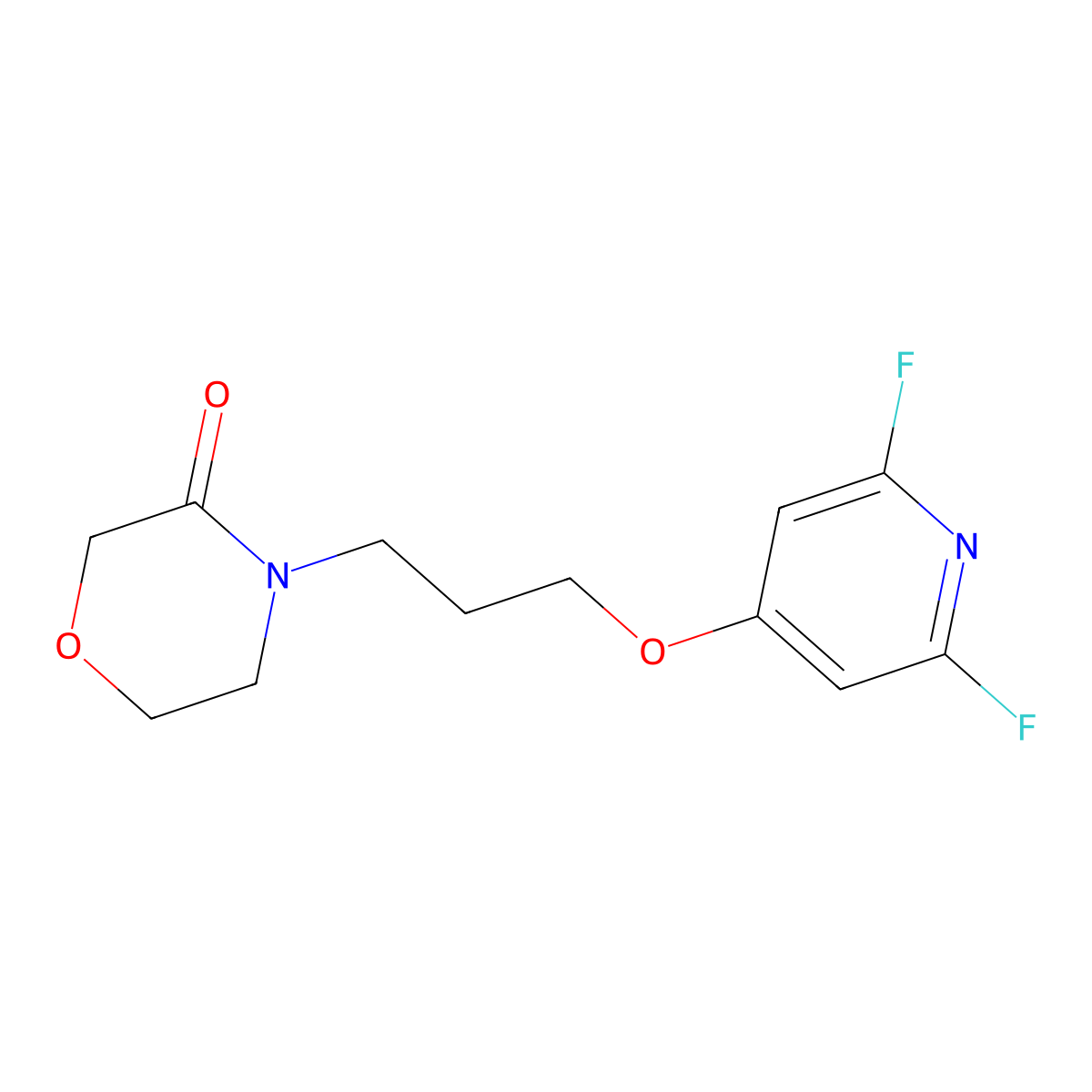4-(3-((2,6-Difluoropyridin-4-YL)oxy)propyl)morpholin-3-one molecular structure, CAS 2043001-50-7