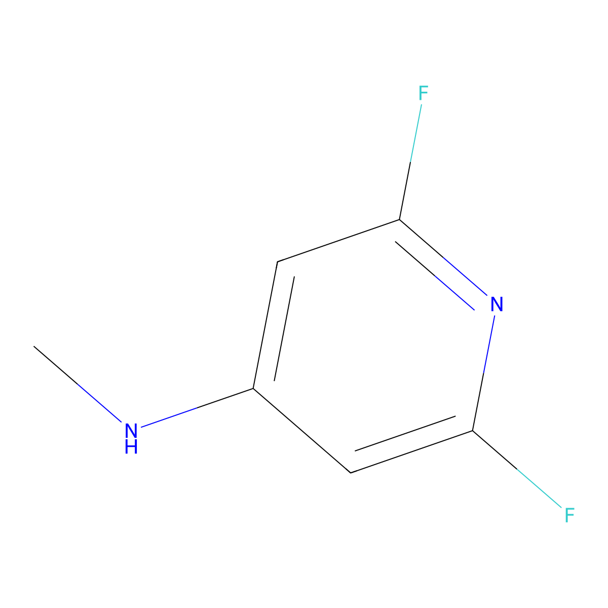 2,6-Difluoro-N-methylpyridin-4-amine molecular structure, CAS 2043001-74-5