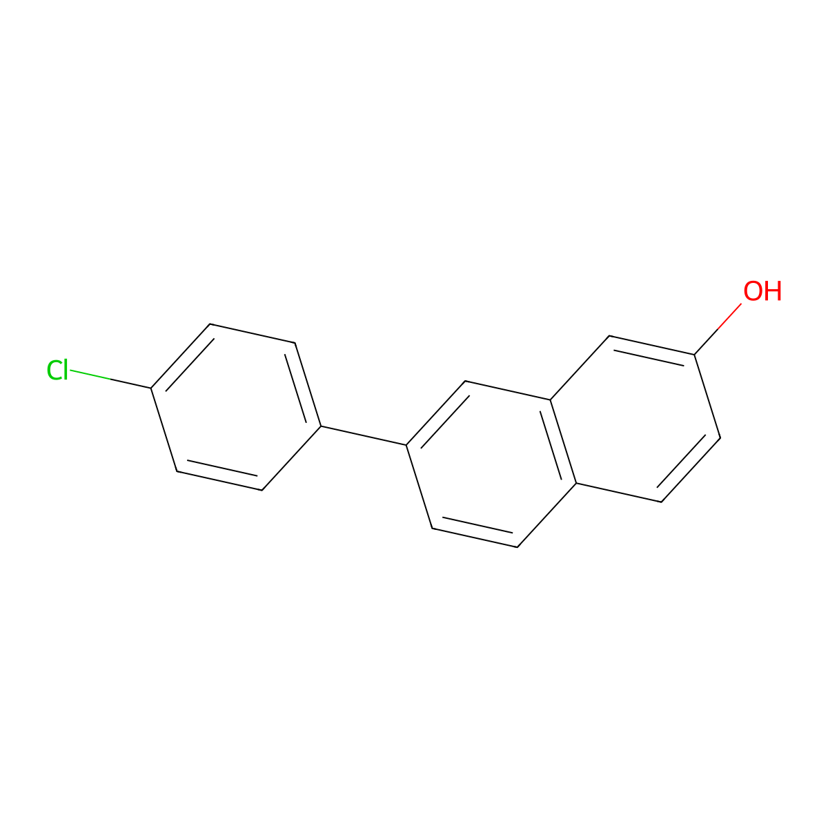 7-(4-Chlorophenyl)-2-naphthalenol molecular structure, CAS 2043019-18-5