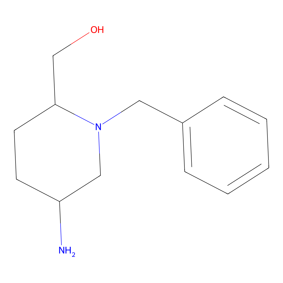 trans-(5-Amino-1-benzyl-piperidin-2-yl)-methanol molecular structure, CAS 2043068-76-2