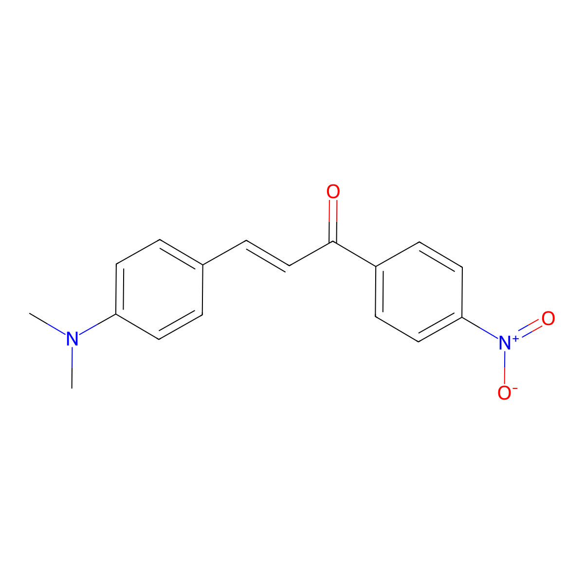 3-(4-(Dimethylamino)phenyl)-1-(4-nitrophenyl)prop-2-en-1-one molecular structure, CAS 20431-58-7