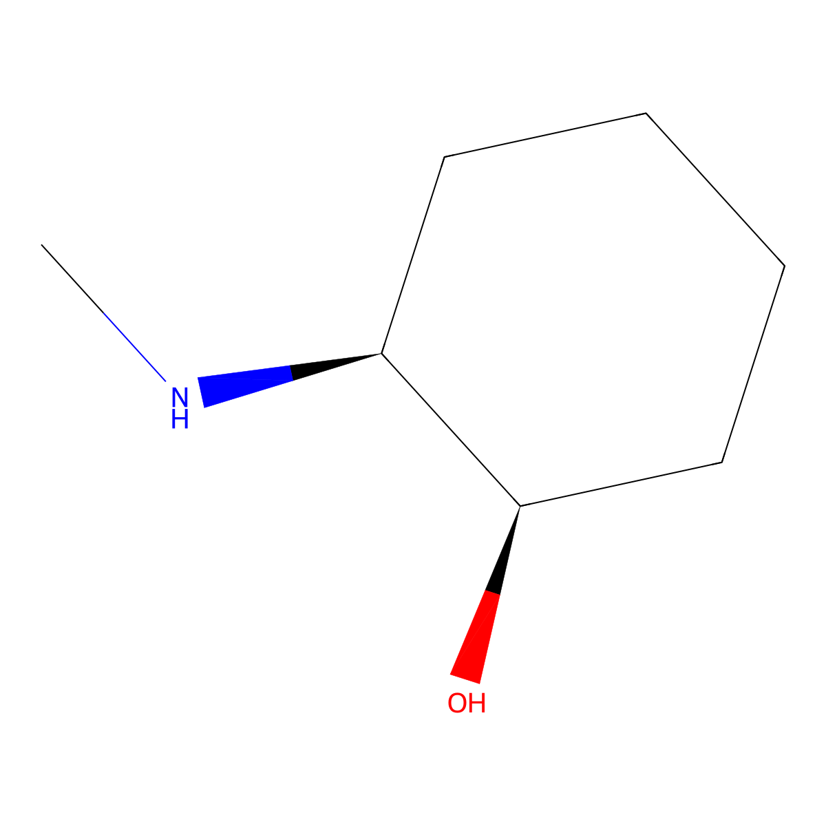 (1R,2S)-2-(methylamino)cyclohexan-1-ol molecular structure, CAS 20431-83-8