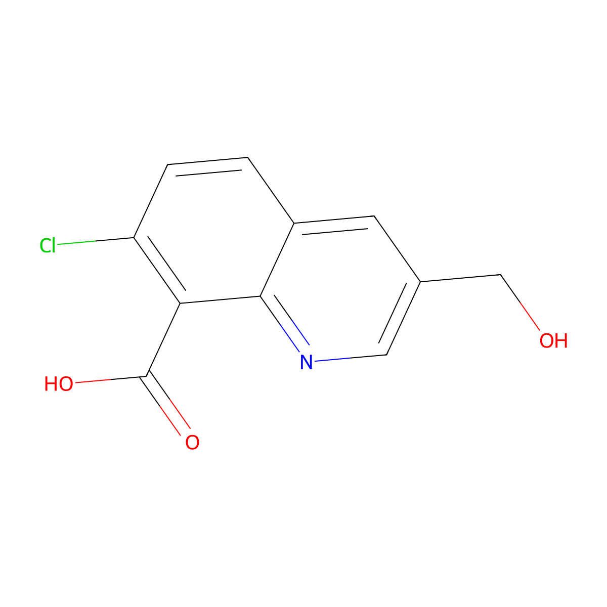7-Chloro-3-(hydroxymethyl)-8-quinolinecarboxylic acid molecular structure, CAS 204315-20-8