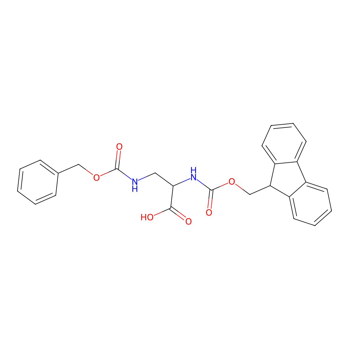 Fmoc-Dap(Z)-OH molecular structure, CAS 204316-36-9