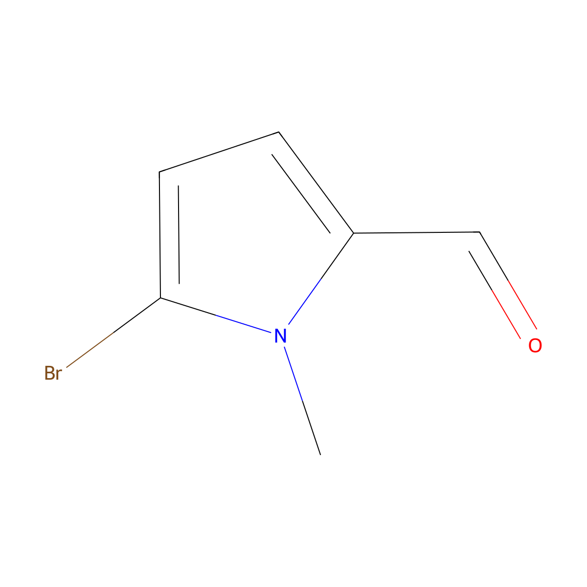 5-Bromo-1-methyl-1H-pyrrole-2-carbaldehyde molecular structure, CAS 204317-03-3