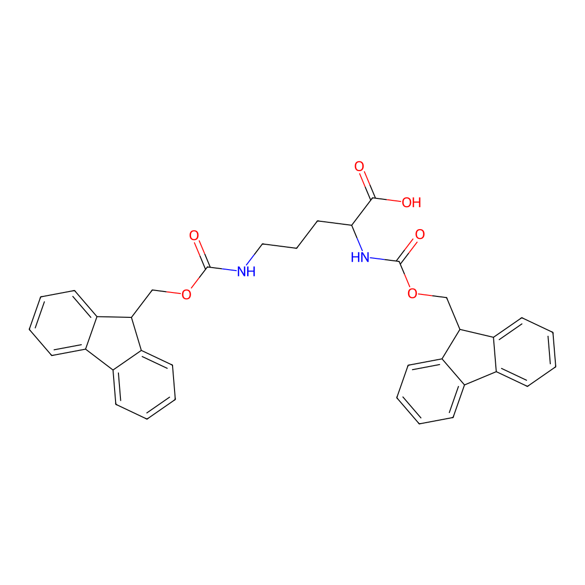 Di-Fmoc-L-ornithine molecular structure, CAS 204317-89-5
