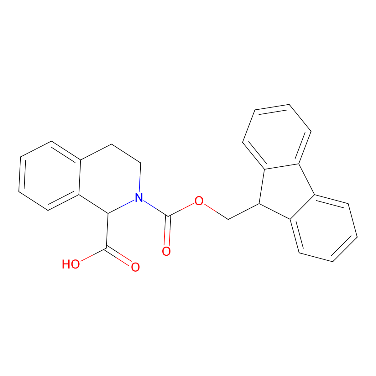 (1R)-2-{[(9H-fluoren-9-yl)methoxy]carbonyl}-1,2,3,4-tetrahydroisoquinoline-1-carboxylic acid molecular structure, CAS 204317-98-6