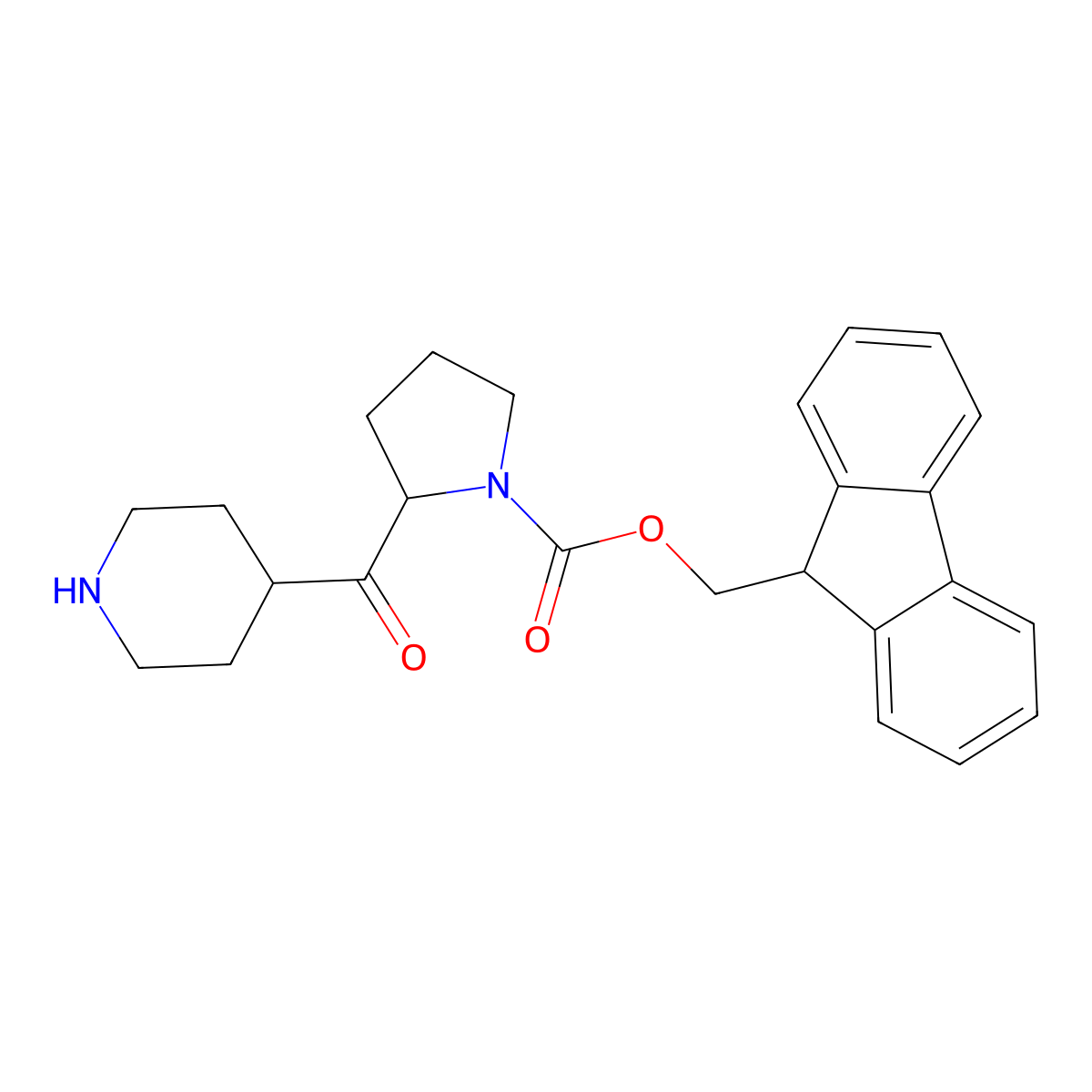 Fmoc-4-piperidino-L-proline molecular structure, CAS 204318-02-5