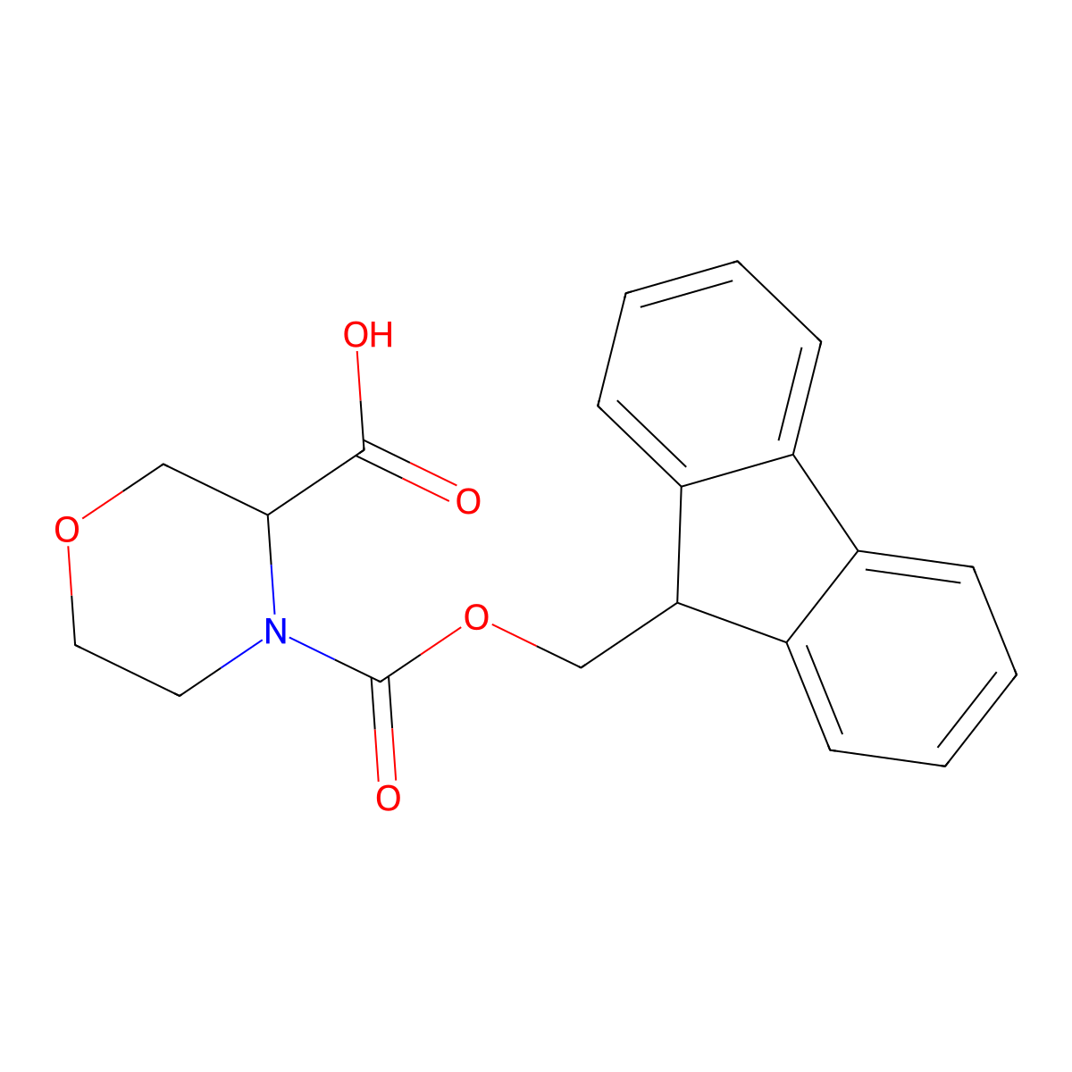 4-[(9H-Fluoren-9-ylmethoxy)carbonyl]morpholine-3-carboxylic Acid molecular structure, CAS 204320-51-4