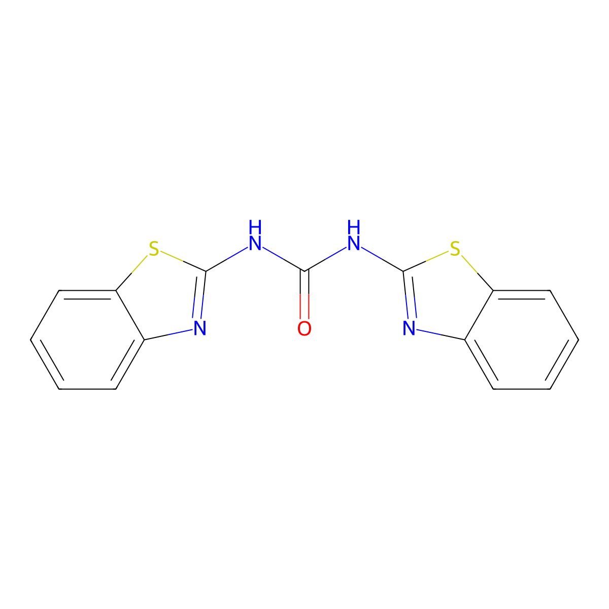 1,3-Bis(1,3-benzothiazol-2-yl)urea molecular structure, CAS 204322-58-7