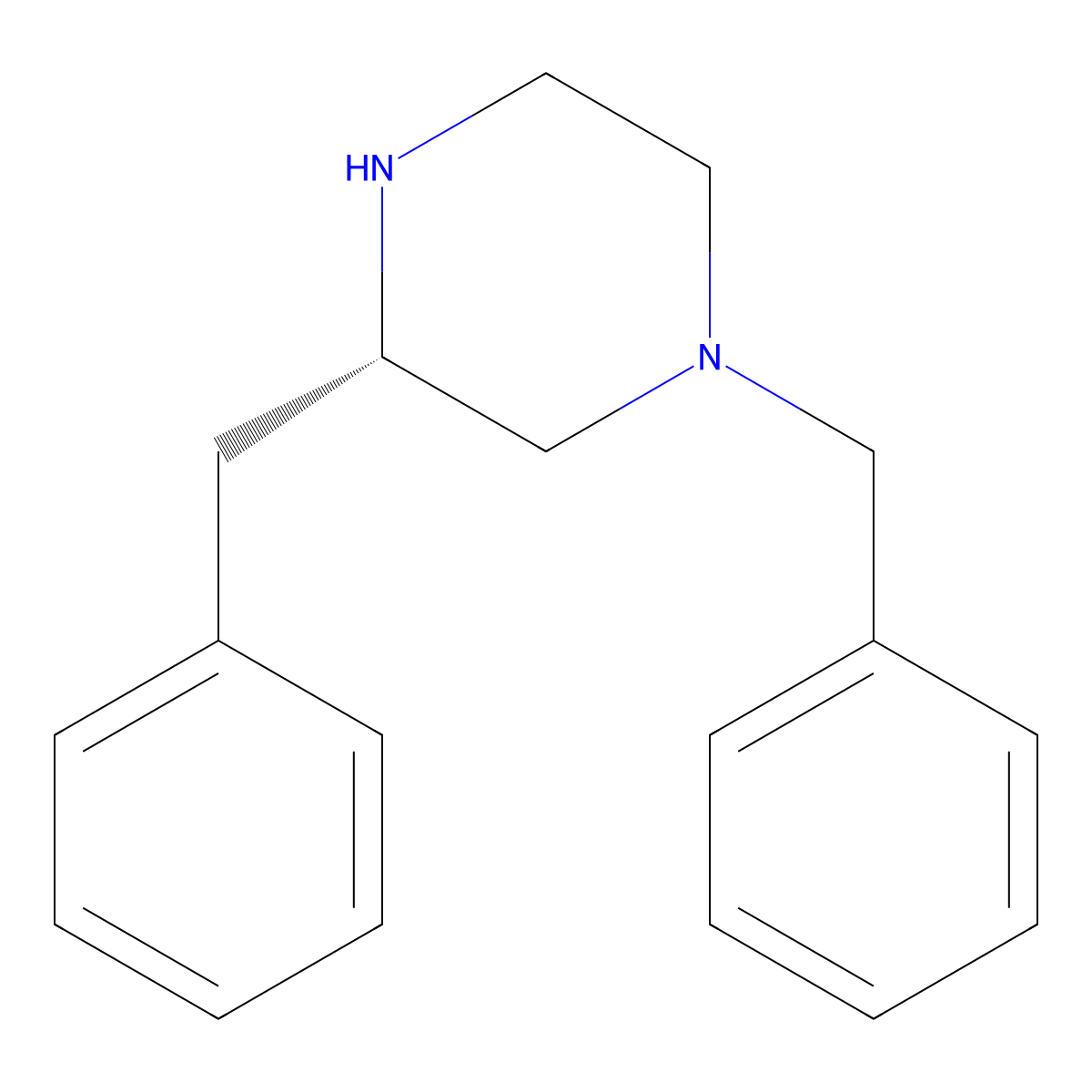 (S)-1,3-dibenzylpiperazine molecular structure, CAS 204327-96-8